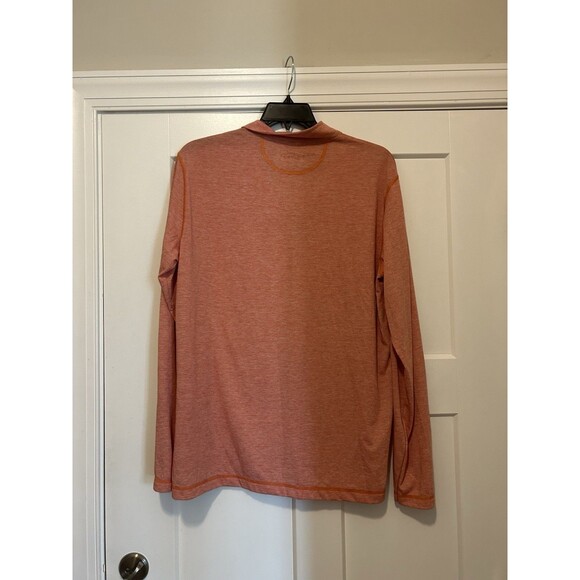 Orvis Trout Bum Shirt Large 1/4 Zip Light Orange Top Long Sleeve Hiking Fishing - Picture 6 of 7
